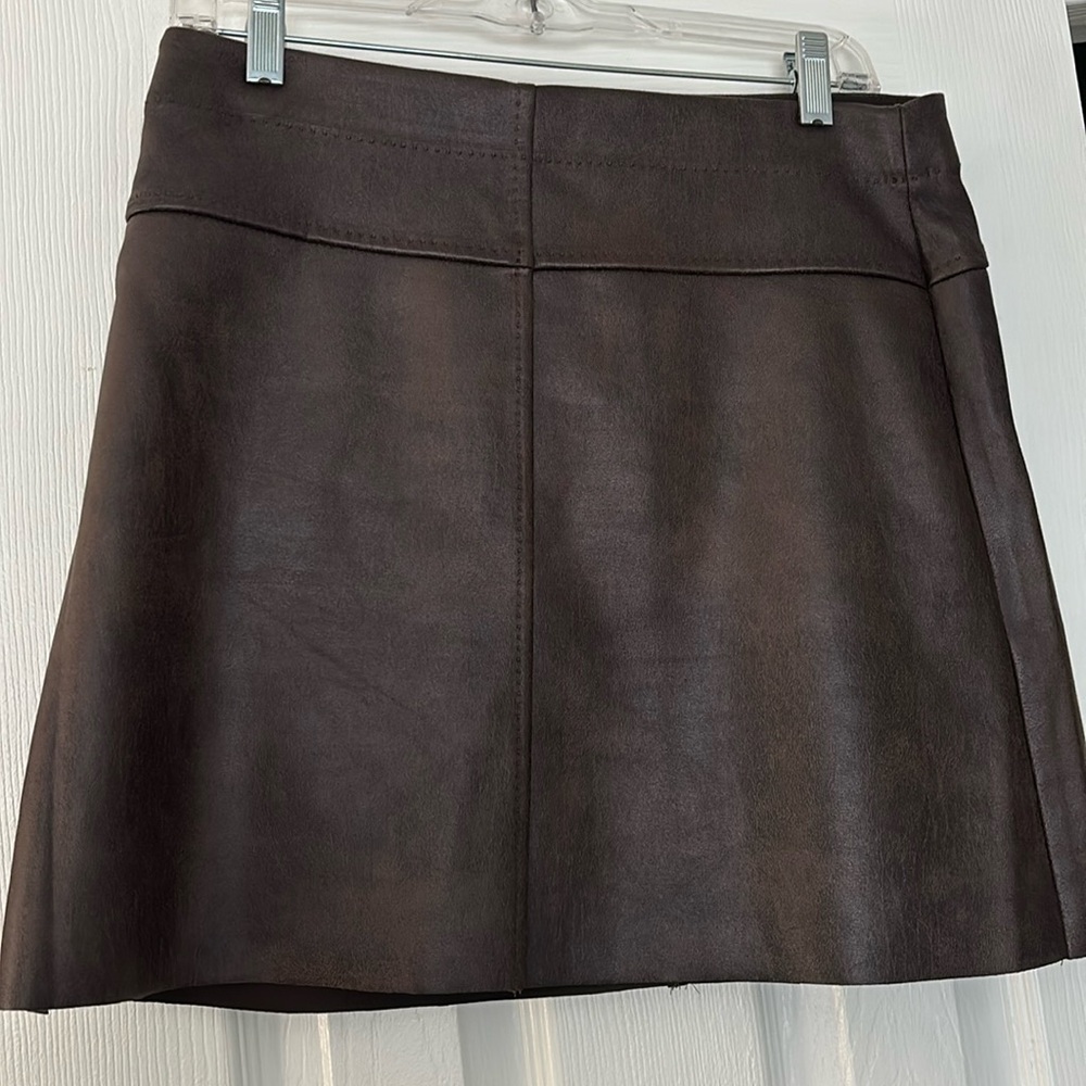 Max Studio vegan leather mini skirt